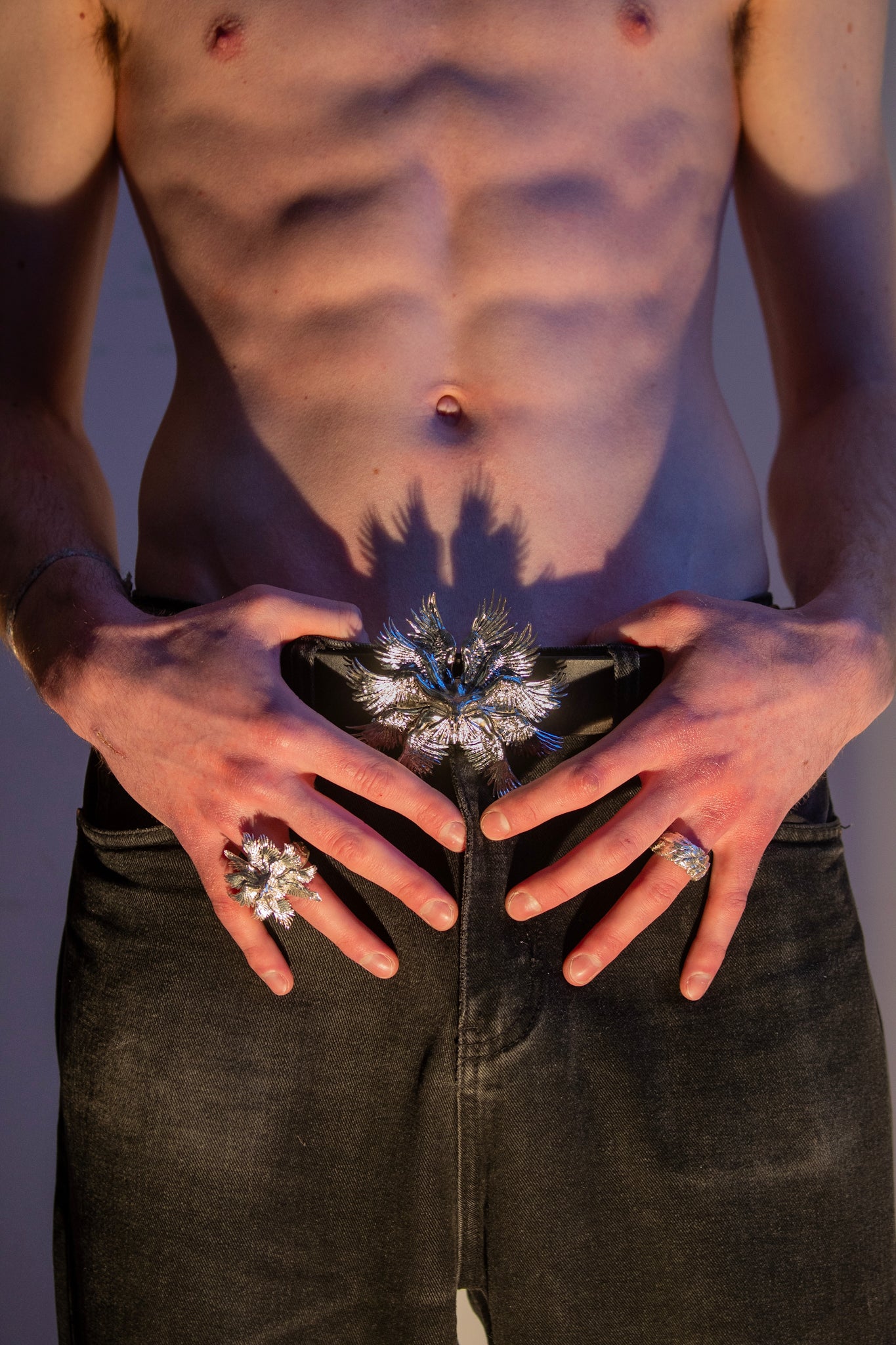 Bird of Pray Buckle in Silver Plated Brass