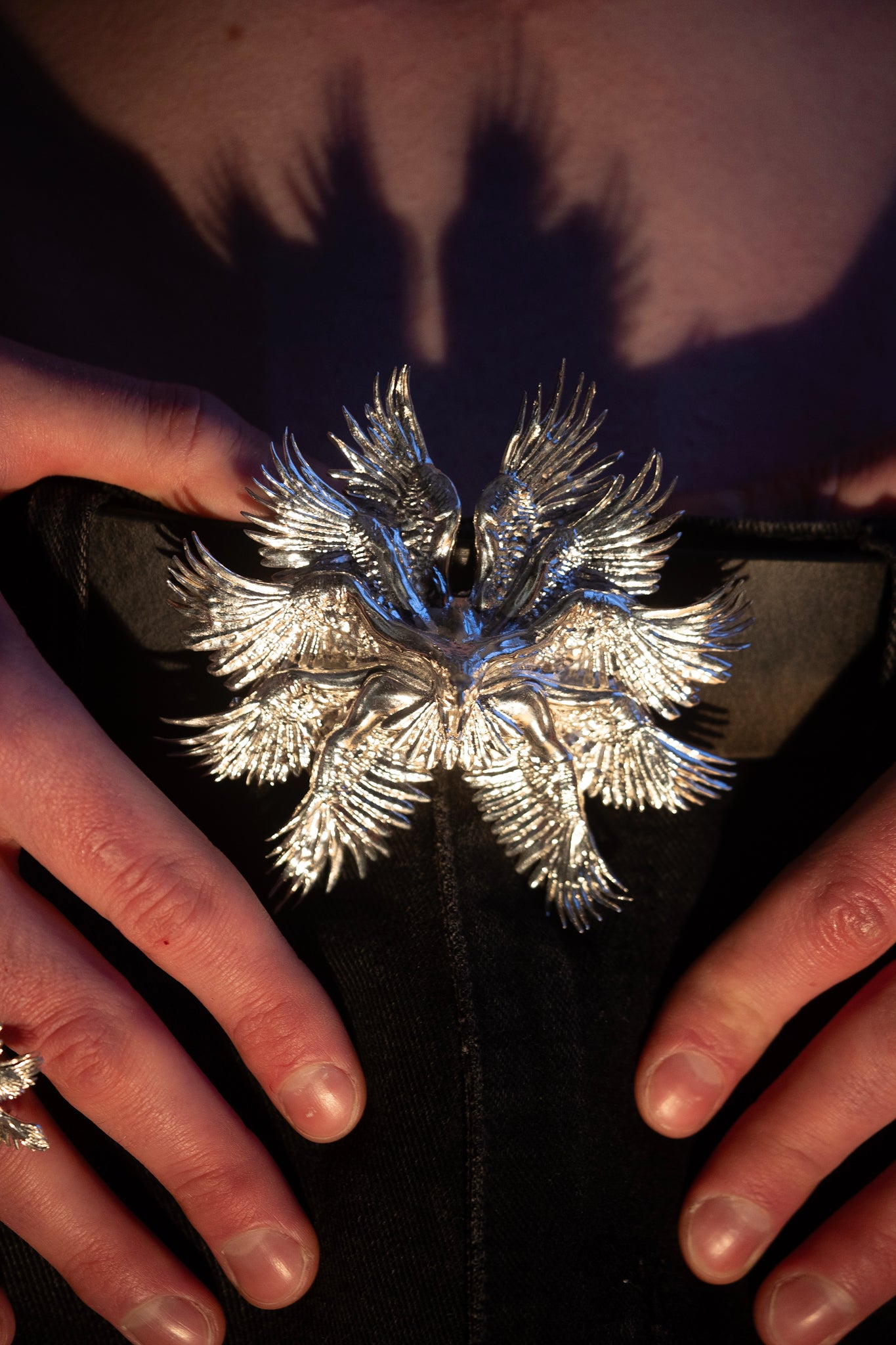 Bird of Pray Buckle in Silver Plated Brass