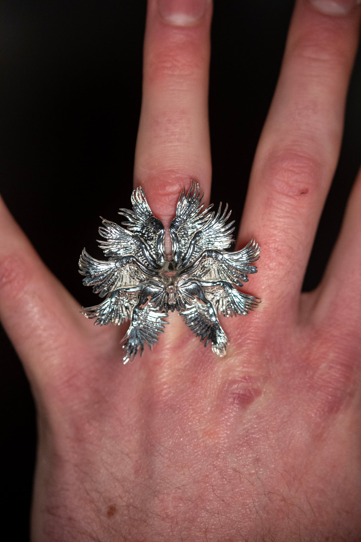 Bird of Pray Ring in Sterling Silver