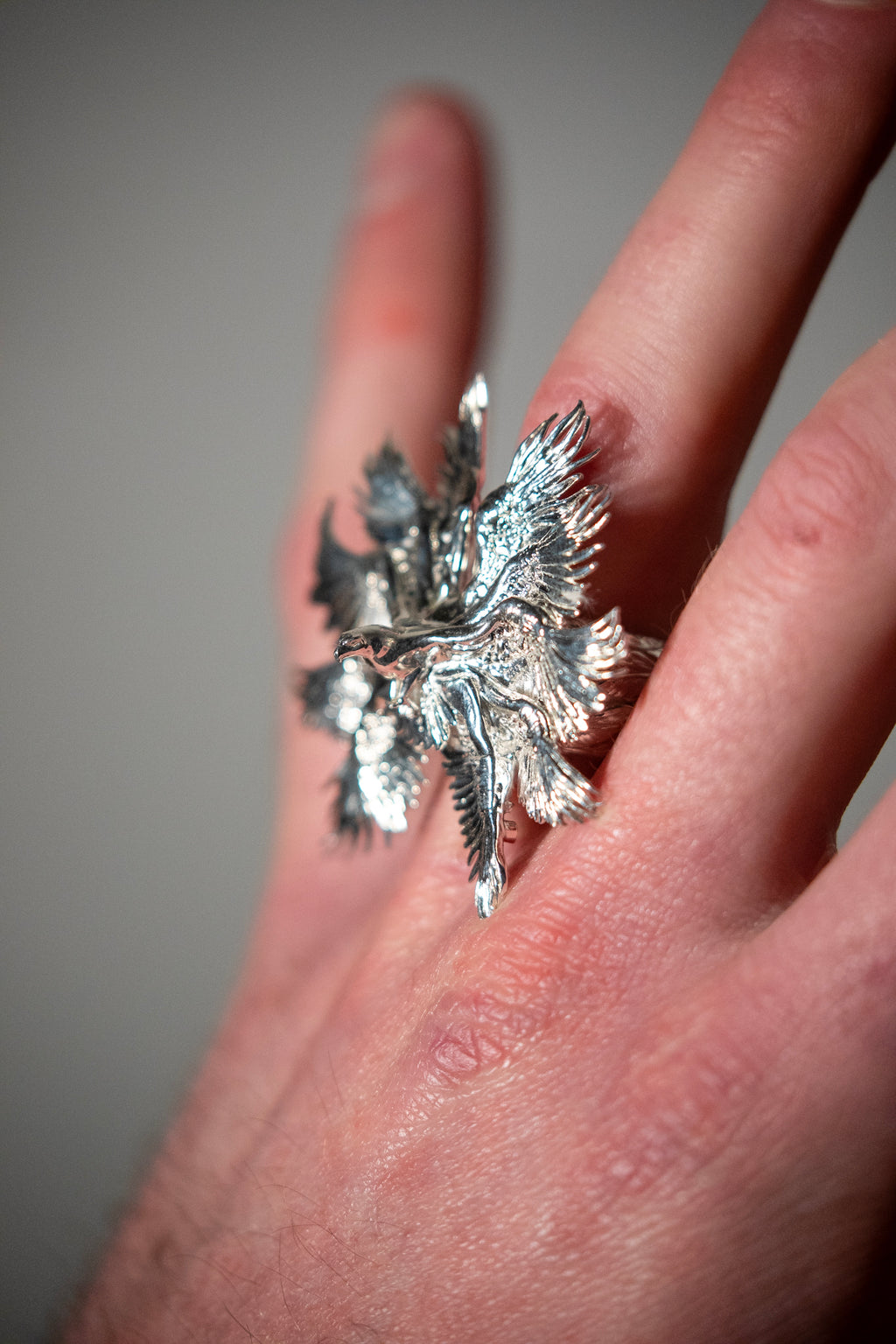 Bird of Pray Ring in Sterling Silver