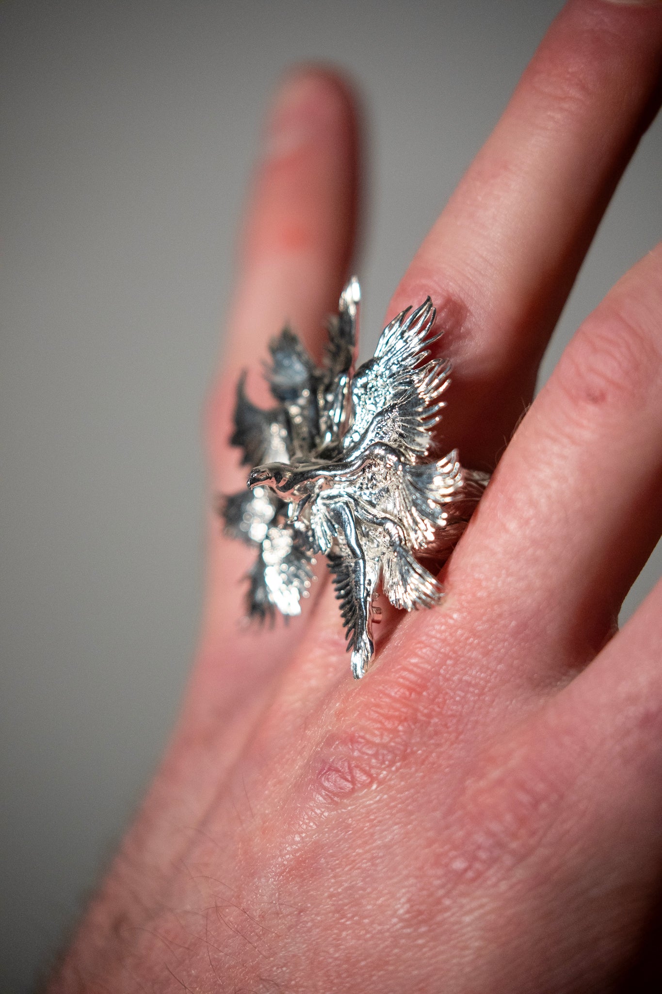 Bird of Pray Ring in Sterling Silver