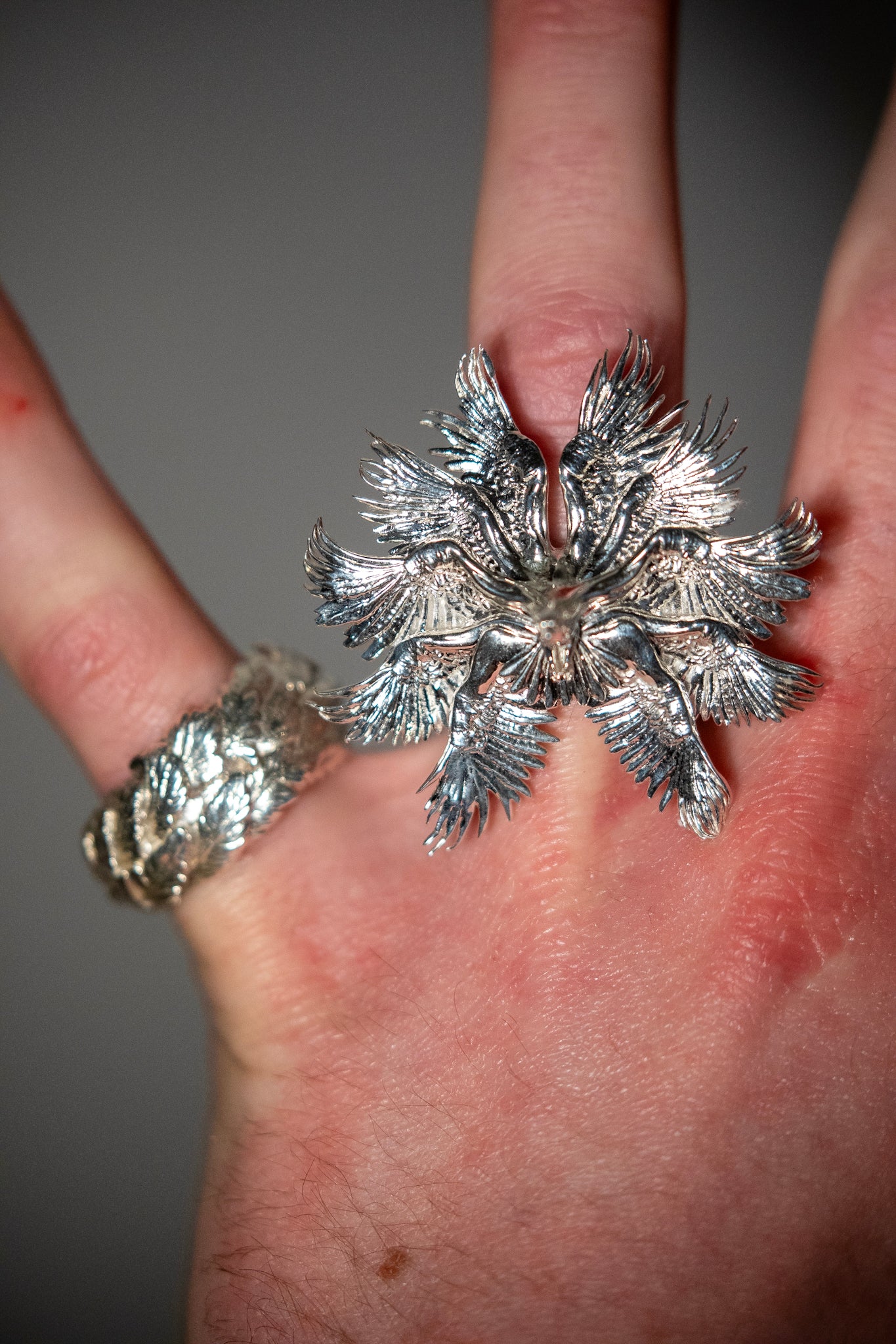 Bird of Pray Ring in Sterling Silver