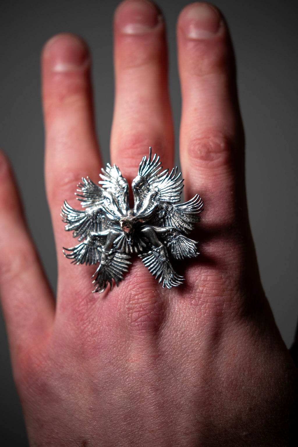 Bird of Pray Ring in Sterling Silver