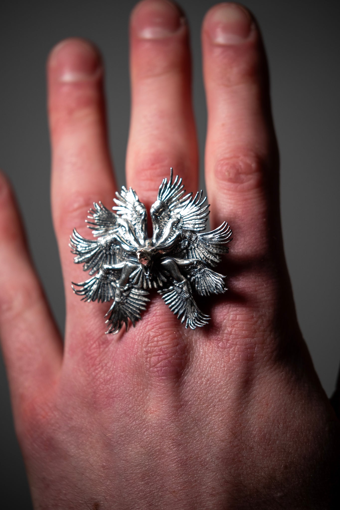 Bird of Pray Ring in Sterling Silver