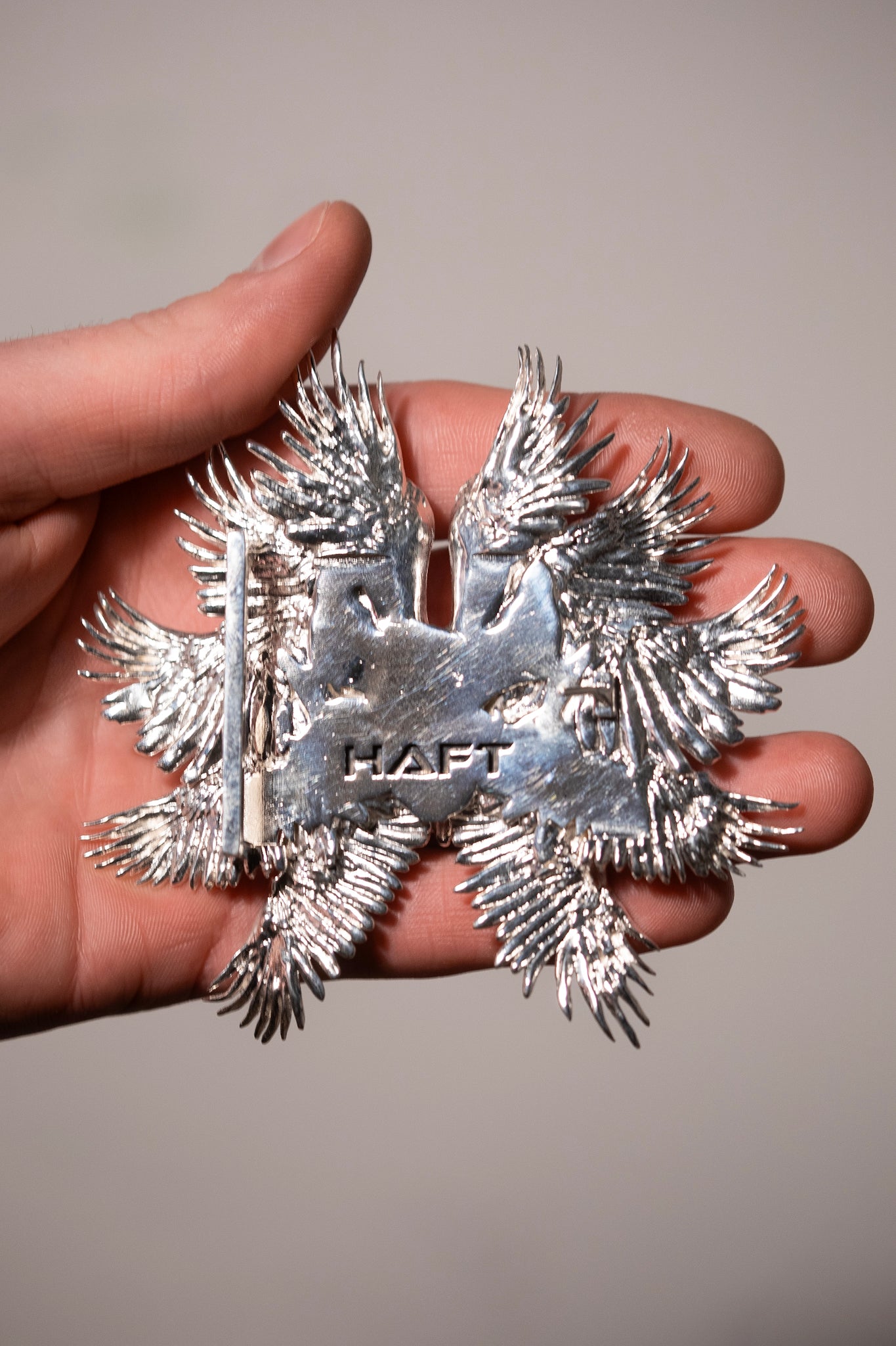 Bird of Pray Buckle in Sterling Silver